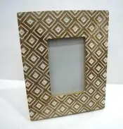 White Natural Wooden Photo Frame