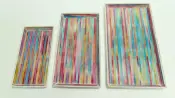 Glass Mosaic On Iron Tray