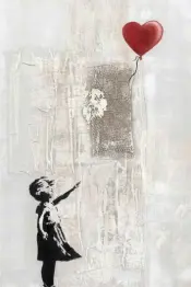 Acryl Painting Love Balloon Girl