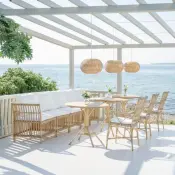 Meghan Exterior Modular Dining Bench
