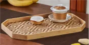 صينية شاي من الخيزران