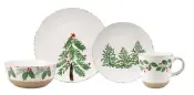 Christmas Holly Tree Ceramic Dinnerware Set