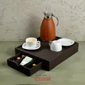 Deria Leather Welcome Tray