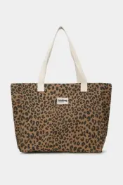 Claude Leopard Cinnamon Tote Bag