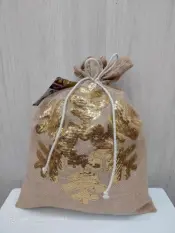 Jute Christmas Gift Bag