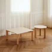 Evoke mərmər və palıd qəhvə masası