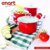 Enart Deep Straight Enamel Cooking Pot
