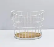 マンゴーウッド底のストレージバスケット