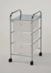 3-Tier Plastic Drawer Storage Trolley