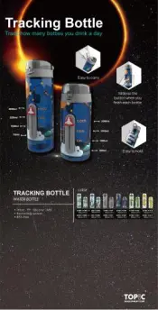 Traccia la bottiglia d’acqua senza BPA