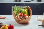 Decorative Olivewood Salad Bowls