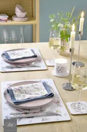 Softly Faded Birds Table Accessories