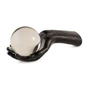 Matte Black Hand with Crystal Ball