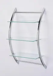 Wall-Mounted Glass Shelf
