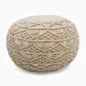 Macrame Pouf Ottoman