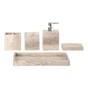 Travertine Bathroom Accessories Set