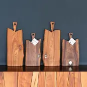 BREE Elm Walnut Silver Cutting Boards