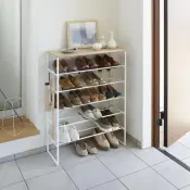 TOWER 6 - Tiered Wood - Top Shoe Rack