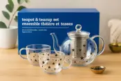 3304991 Borosilicate Teapot Set with Cups