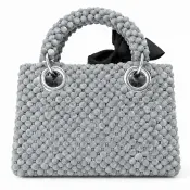 Silva Luna Handmade Velvet Bead Handbag