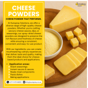 Cheese Powders for Food Manufacturing