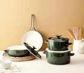 Peralatan masak baja berlapis enamel porselen CASTEN