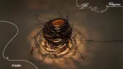 BT4012 Round Ball Black Twig Lamp