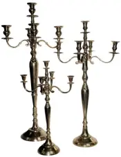 5 Arm Aluminium Candelabra
