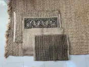 Dokuma ve Örgü Stilinde El Yapımı Jüt Halılar