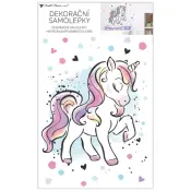 Adesivo da parete con unicorno colorato