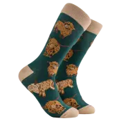 Och Aye the Moo Highland Cow Socks