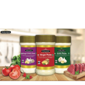Pastas de cozinha de gengibre e alho, e mistas