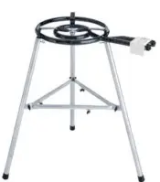 Metal Leg Supports with Burner
