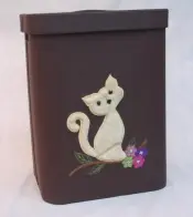 Embroidered Applique Laundry Hamper