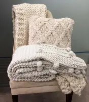 Hand Knit Throw