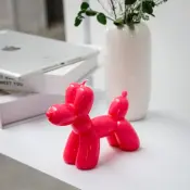Magenta Balloon Dog Candle HF