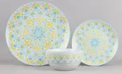 Two-Color Print Ceramic Plate Set