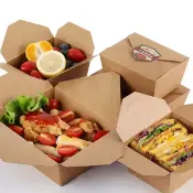 PLA Kraft Takeaway Food Containers