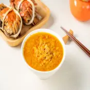Noodle, Pirinç ve Deniz Ürünleri Yemekleri için Yengeç Havyarı Ezmesi