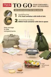 To Go Picnic Glass Food Storage Set
