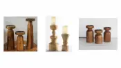 Giá đỡ nến bằng gỗ chạm khắc thủ công