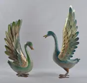 Rustproof Metal Geese Figures