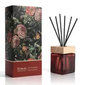 180ML Cube Diffuser, Beech Wooden Top, Frosted Colored Bottle, Giftbox with Sleeve.