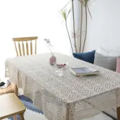 Checkered Crochet Tablecloth