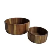Bát salad gỗ acacia có cạnh thẳng
