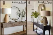 Golden Aqua to‘plami tabiiy stol chiroqi