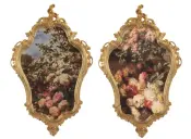 Gold Baroque Flower Painting 56x90cm