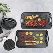 Placa de Parrilla de Hierro Fundido Pre-sazonada 50x27cm
