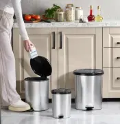 3-Piece Metallic Step Bin Set