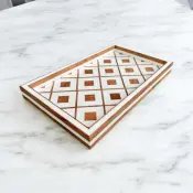 Wood Inlay Serving Tray